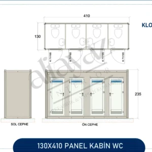 WC-Duş Panel Kabin 130x410 - Görsel 2
