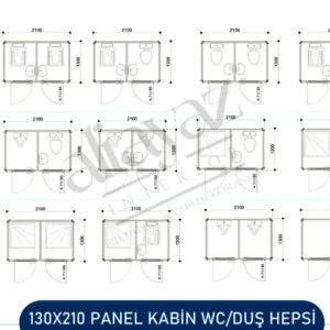 WC-Duş Panel Kabin 130x210 - Görsel 4